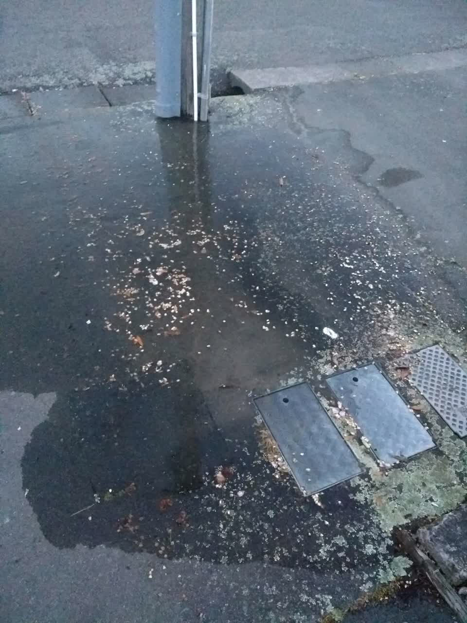 The photograph attached to this flooding report