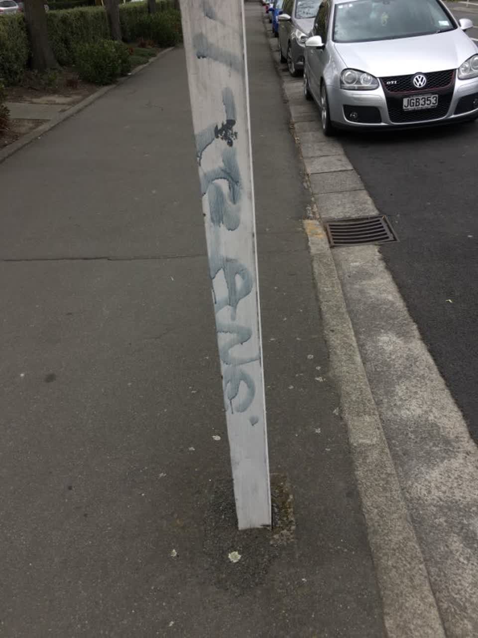 The photograph attached to this graffiti report