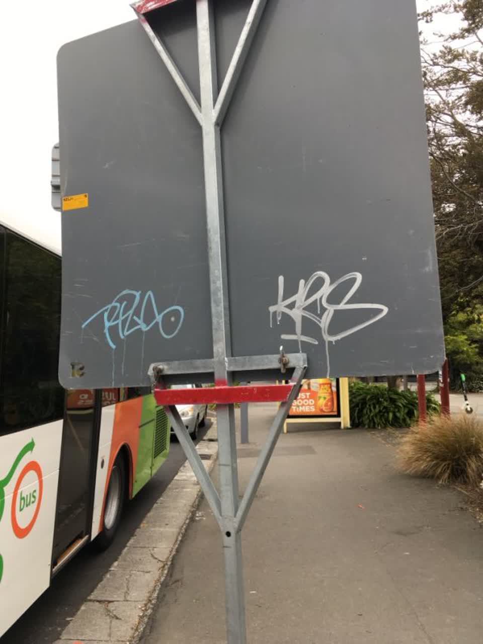 The photograph attached to this graffiti report