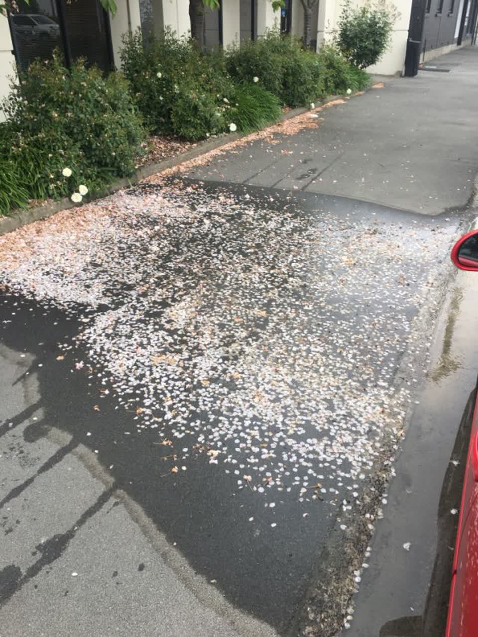 The photograph attached to this flooding report