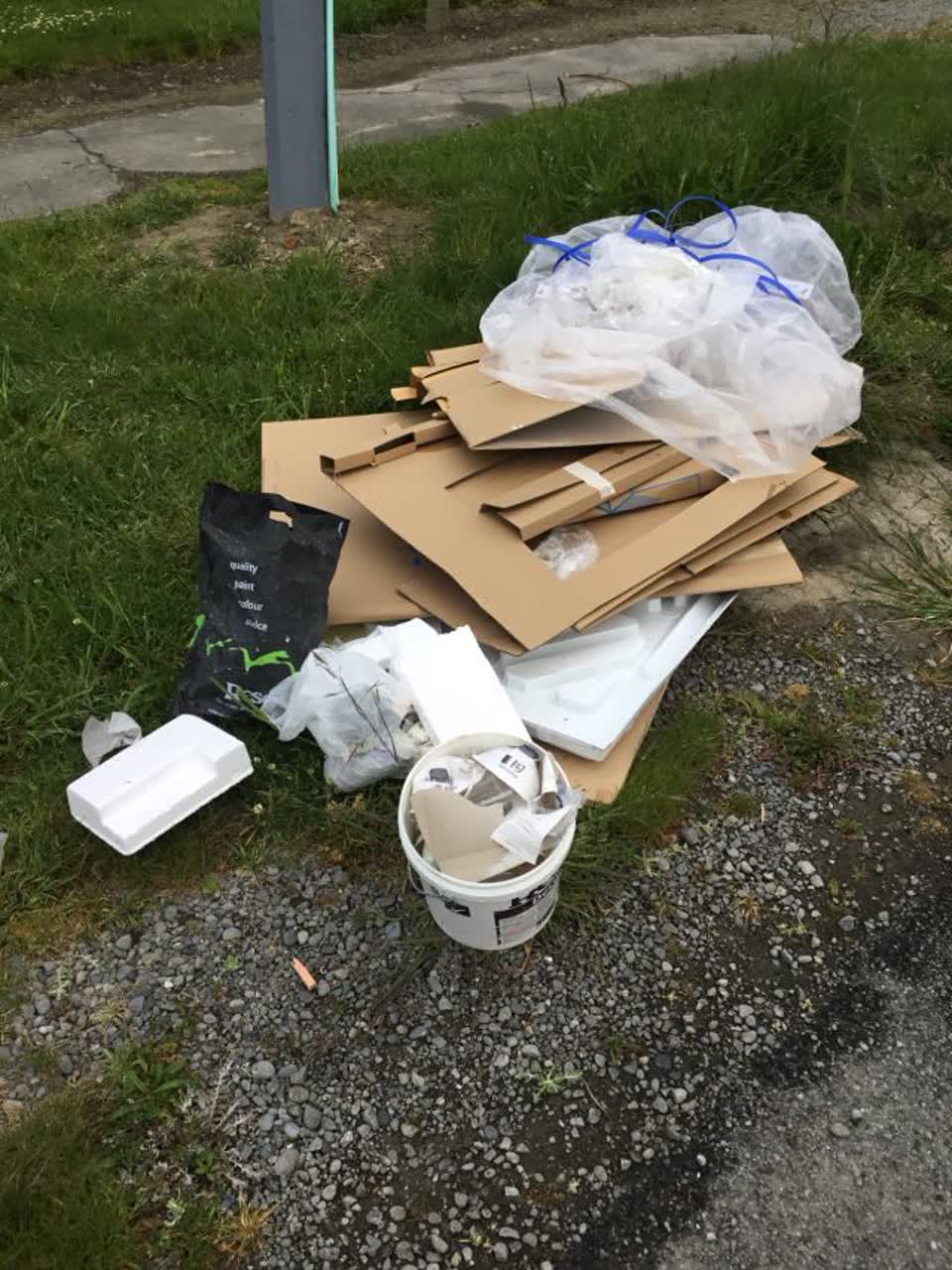 The photograph attached to this rubbish/recycling report