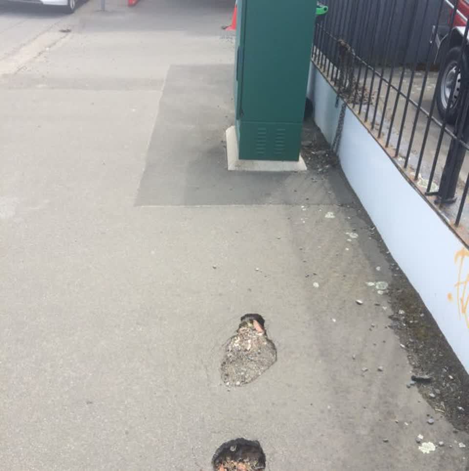 The photograph attached to this roading/streets report