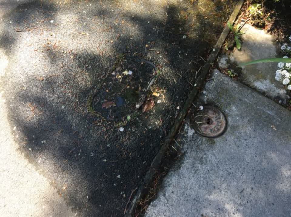 The photograph attached to this flooding report