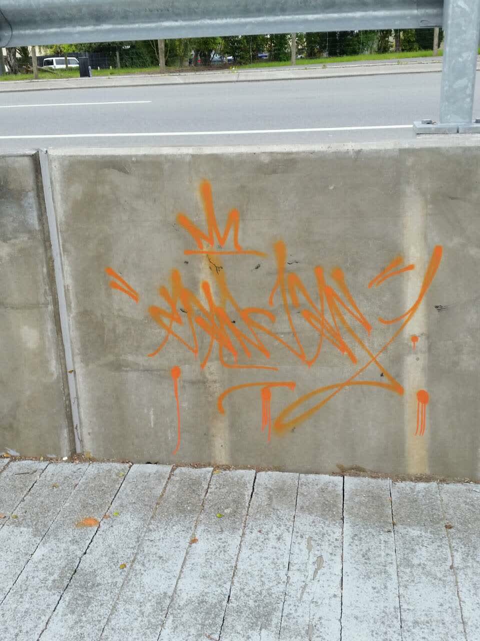 The photograph attached to this graffiti report