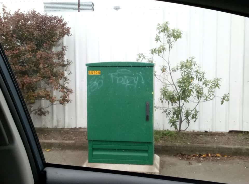 The photograph attached to this graffiti report