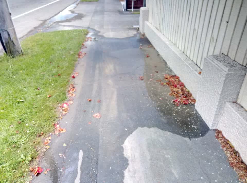 The photograph attached to this flooding report