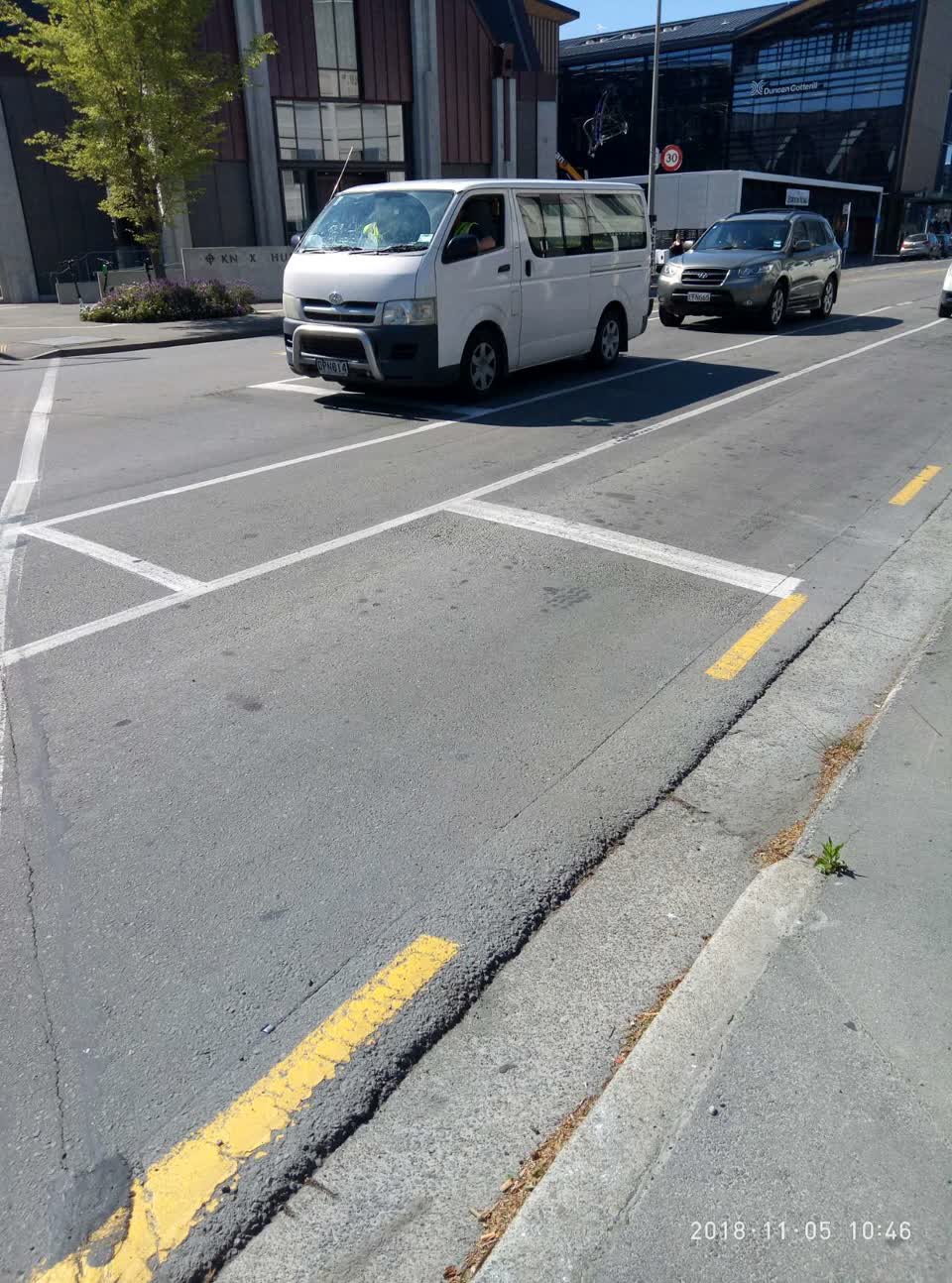 The photograph attached to this roading/streets report