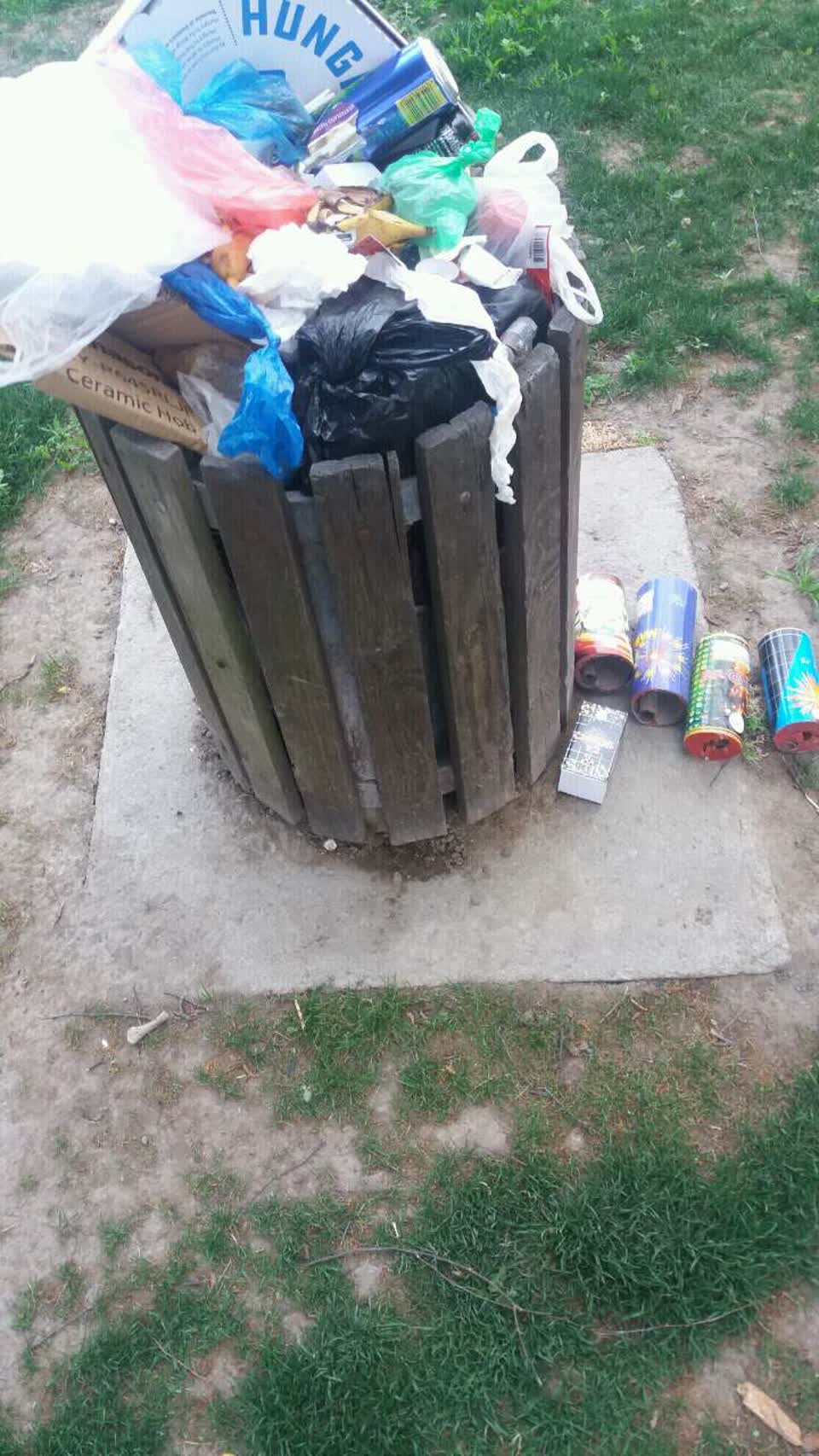 The photograph attached to this rubbish/recycling report