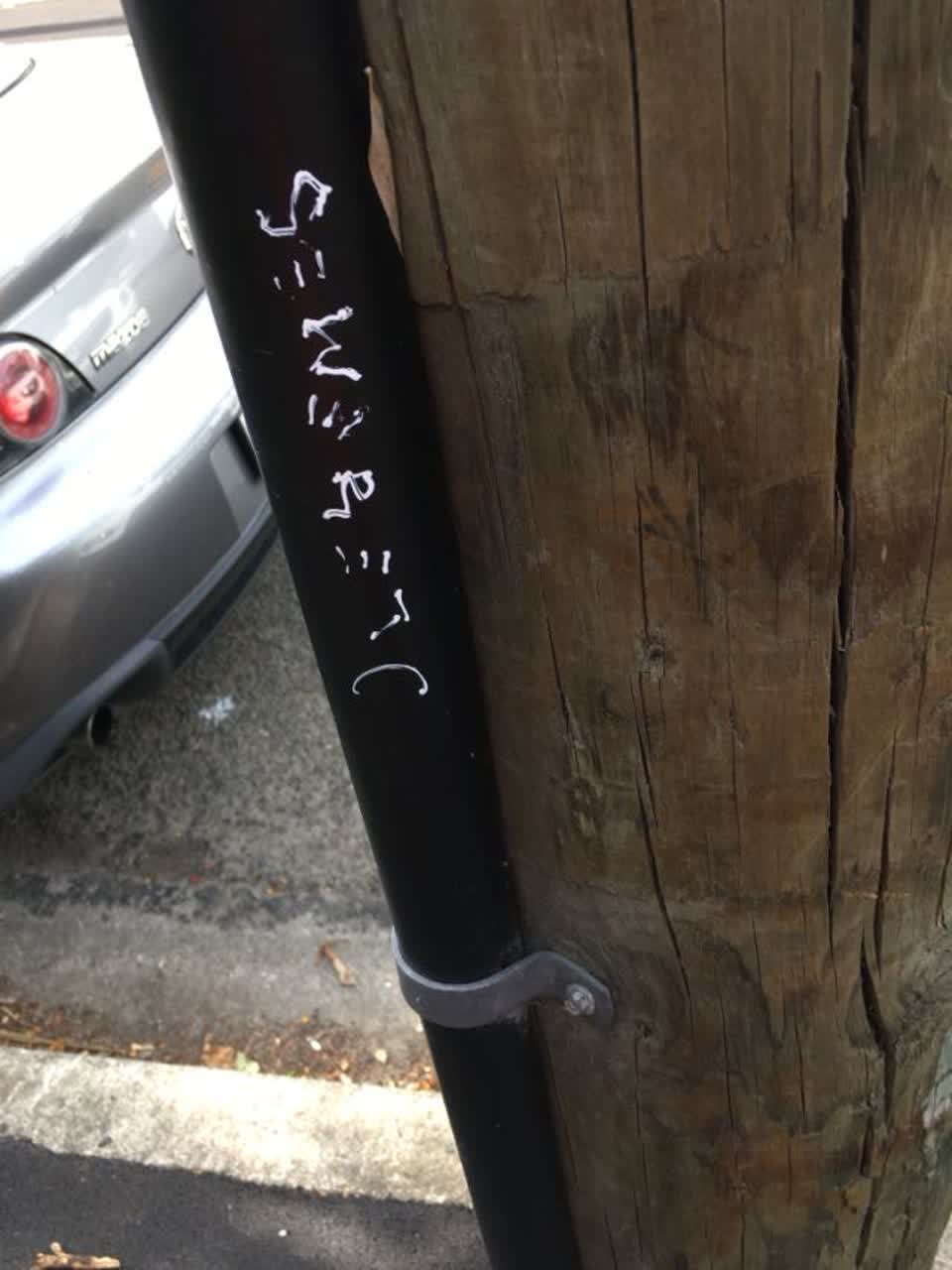 The photograph attached to this graffiti report