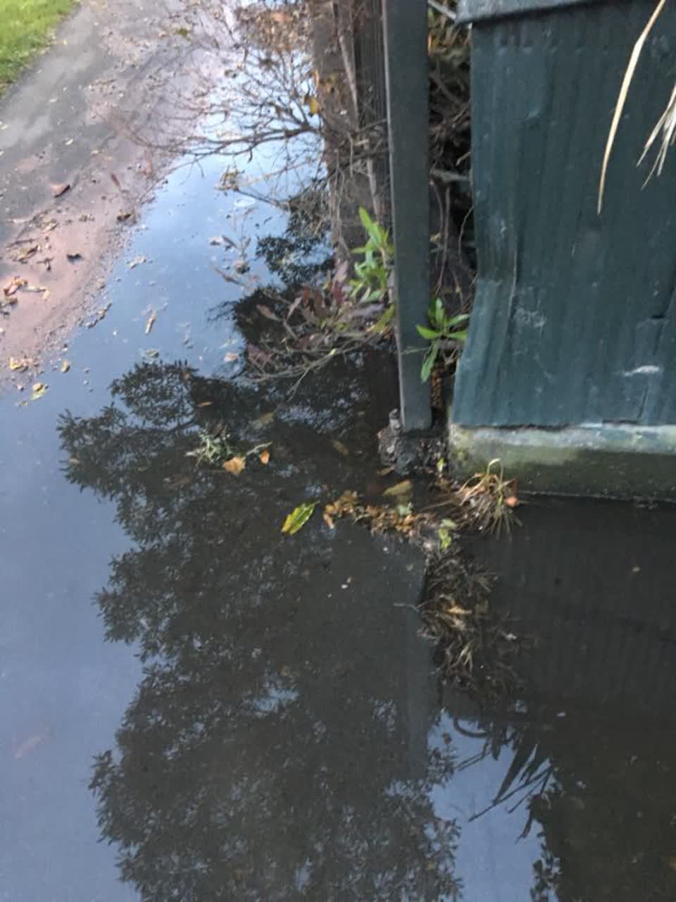The photograph attached to this flooding report