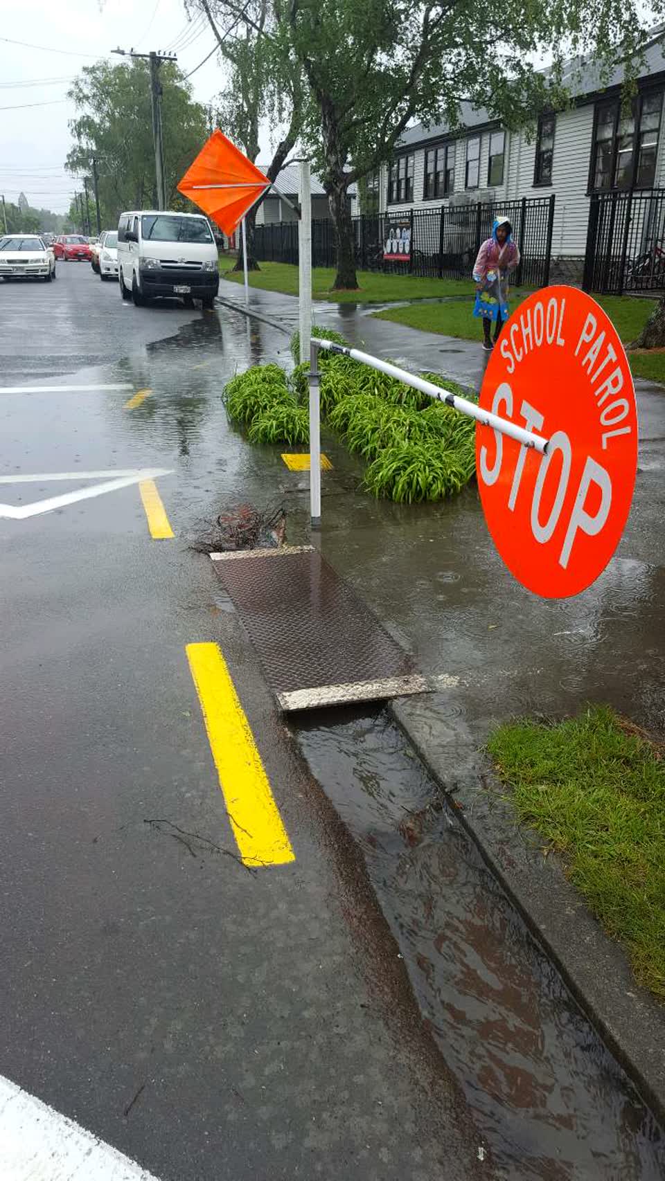 The photograph attached to this flooding report