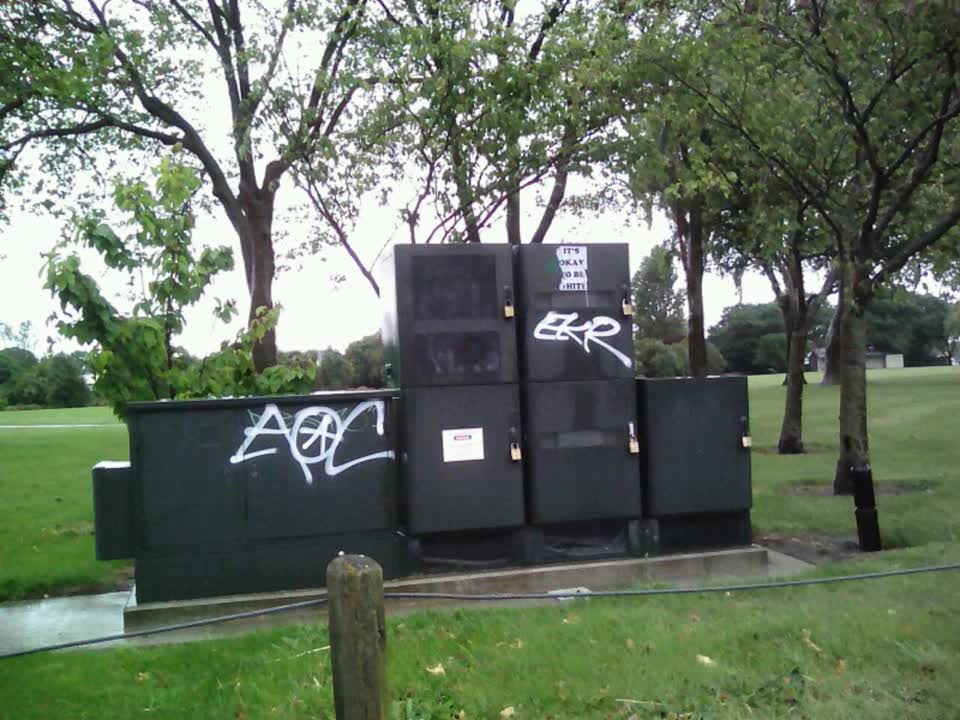 The photograph attached to this graffiti report