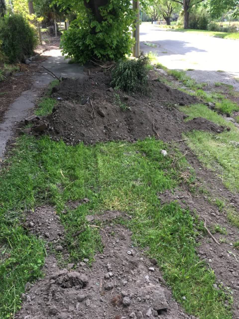 The photograph attached to this roading/streets report