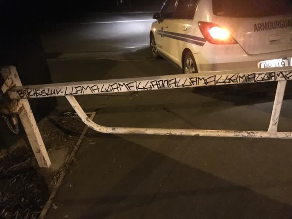The photograph attached to this graffiti report