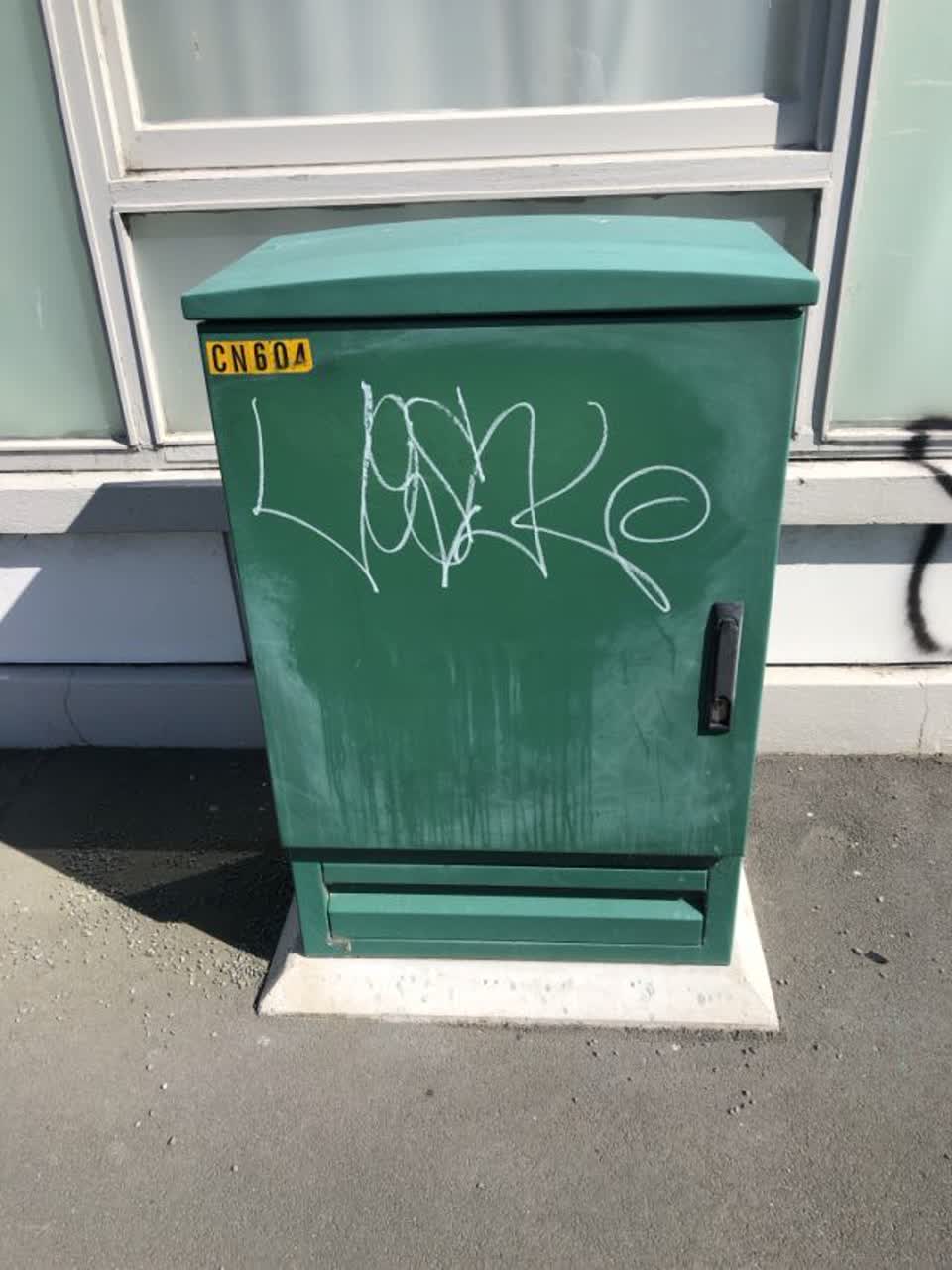 The photograph attached to this graffiti report