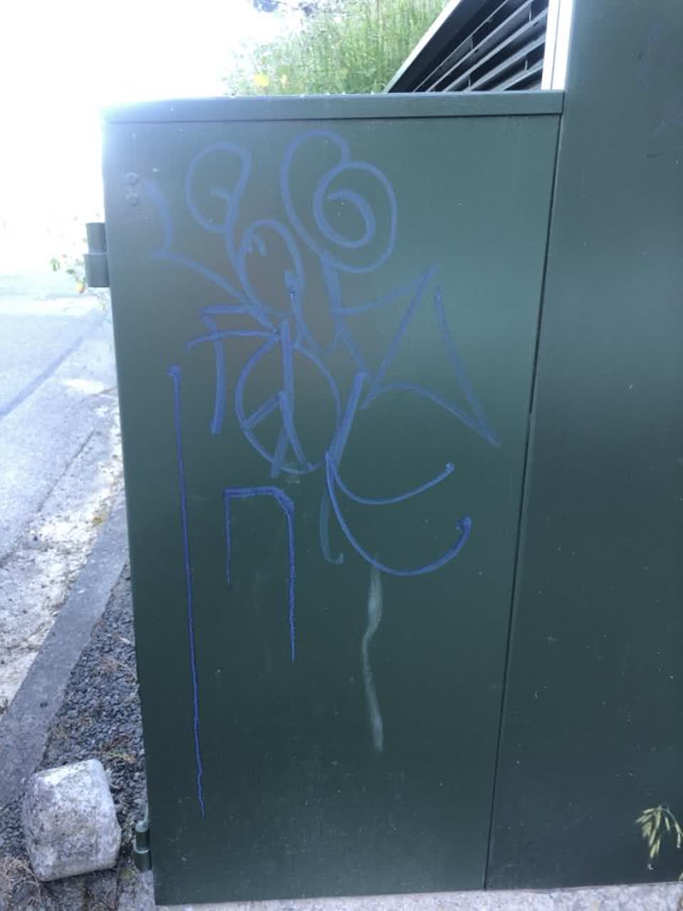 The photograph attached to this graffiti report