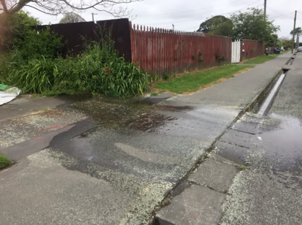 The photograph attached to this flooding report
