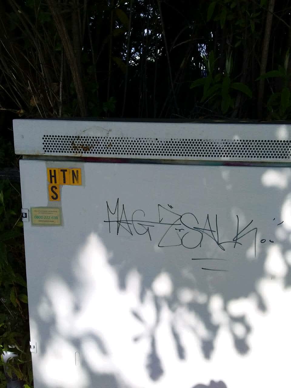 The photograph attached to this graffiti report