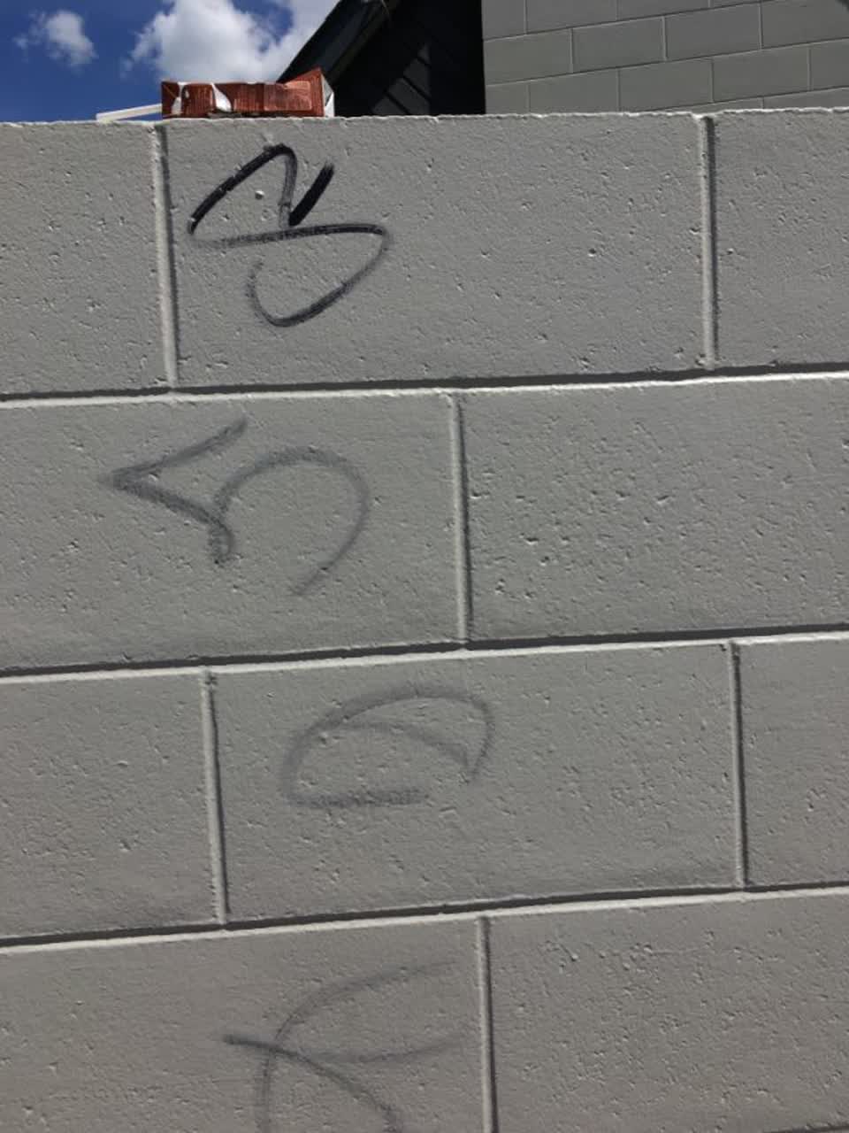 The photograph attached to this graffiti report