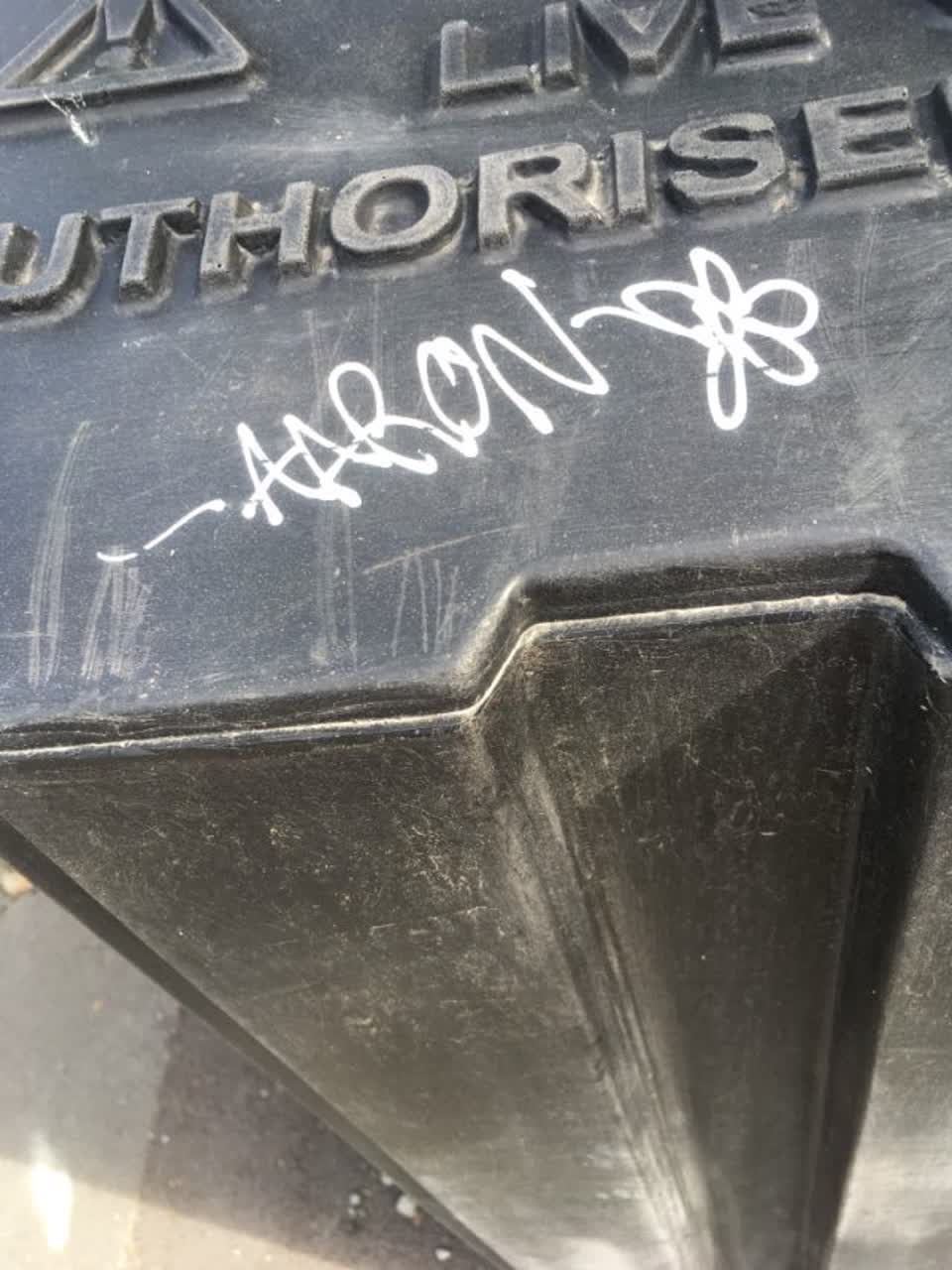 The photograph attached to this graffiti report