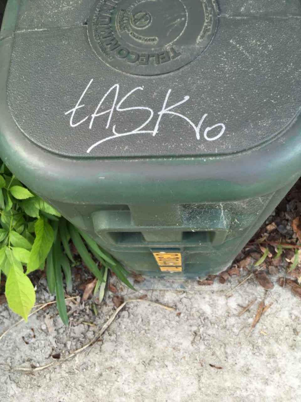 The photograph attached to this graffiti report