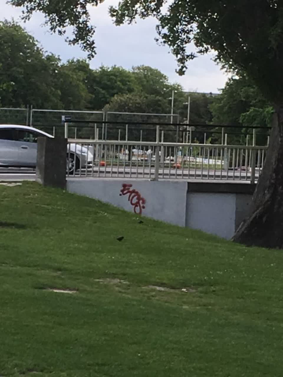 The photograph attached to this graffiti report
