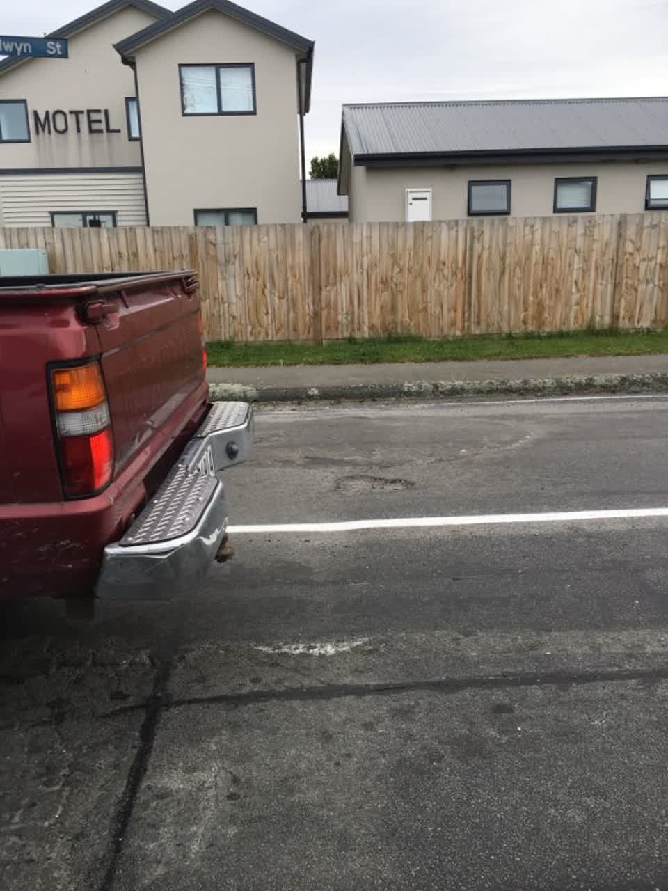 The photograph attached to this roading/streets report