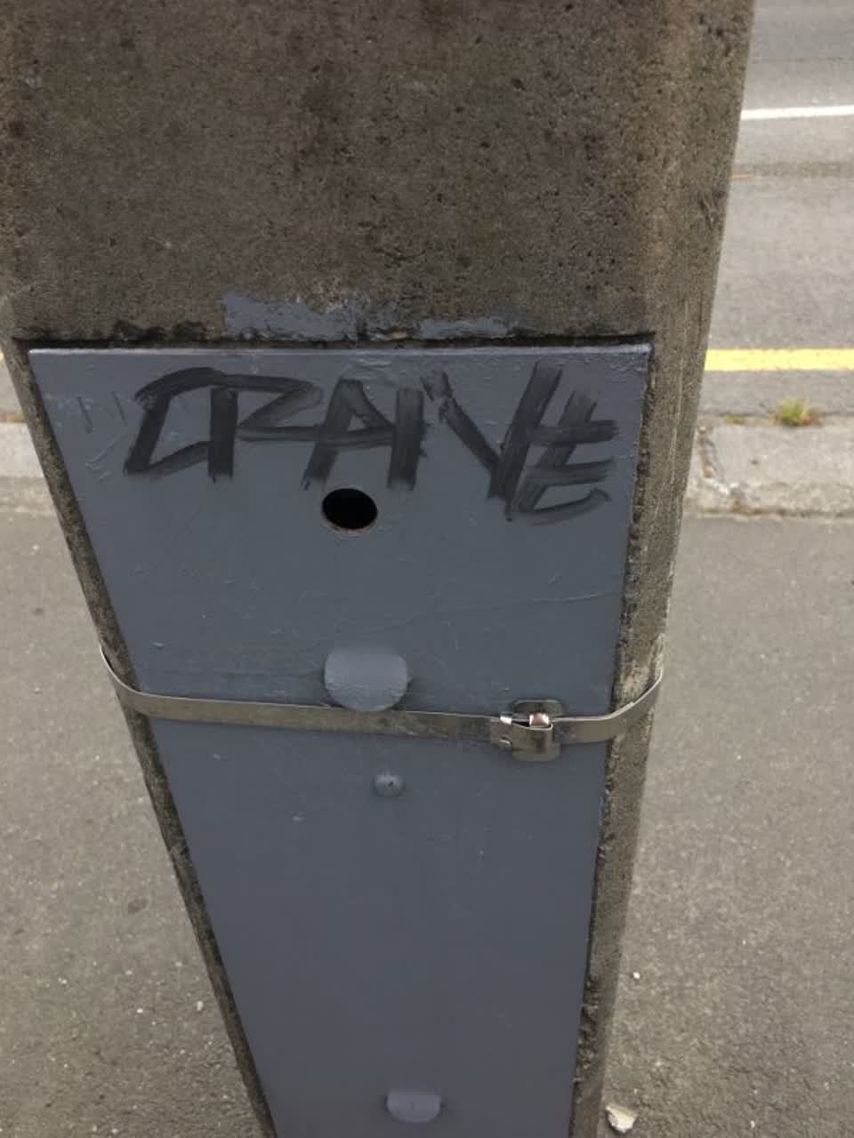The photograph attached to this graffiti report