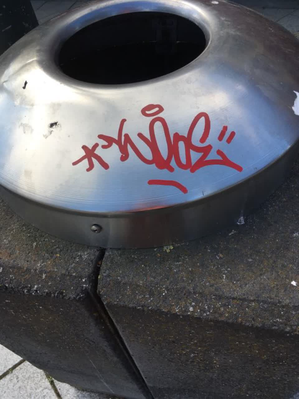 The photograph attached to this graffiti report