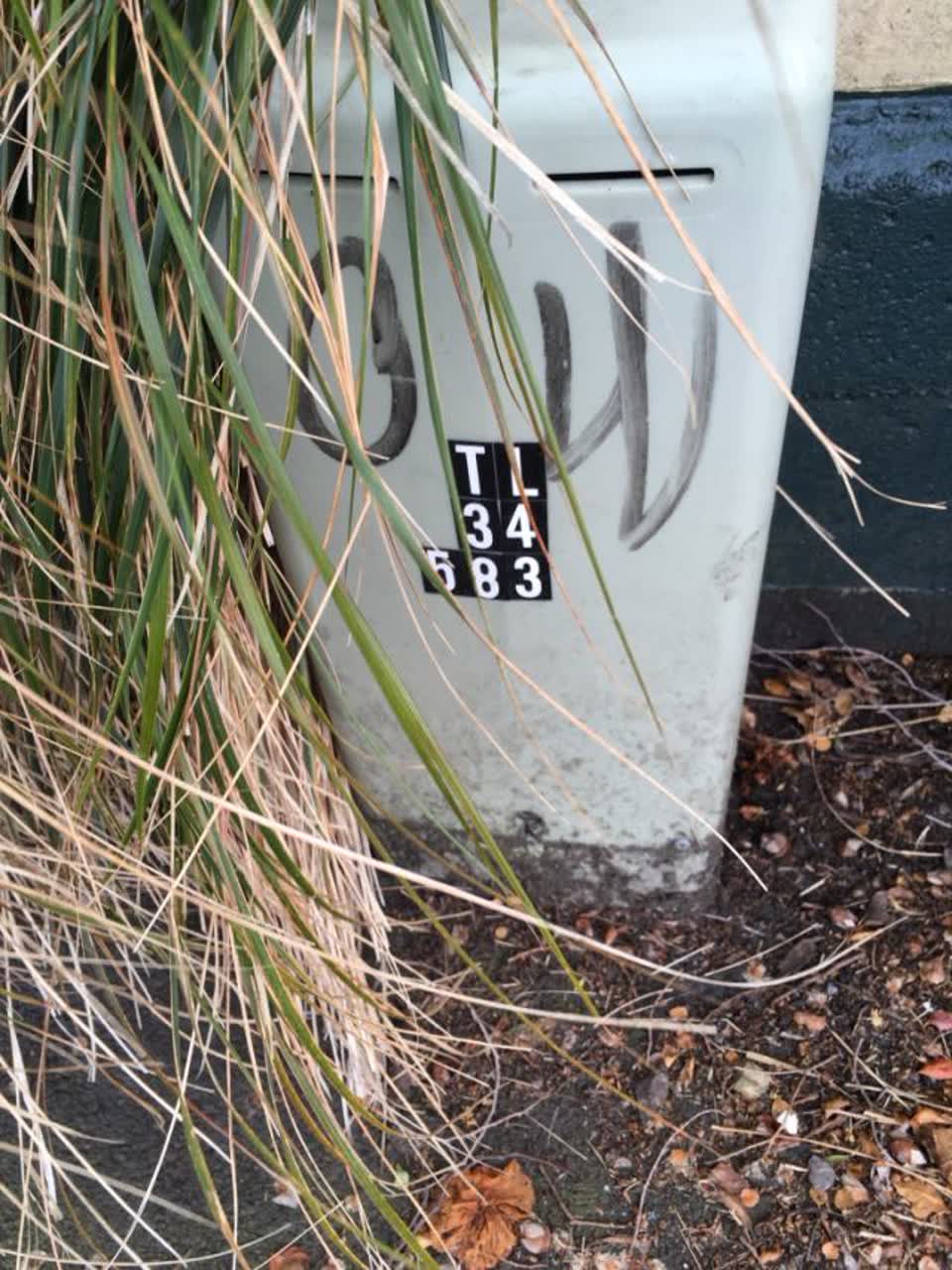 The photograph attached to this graffiti report