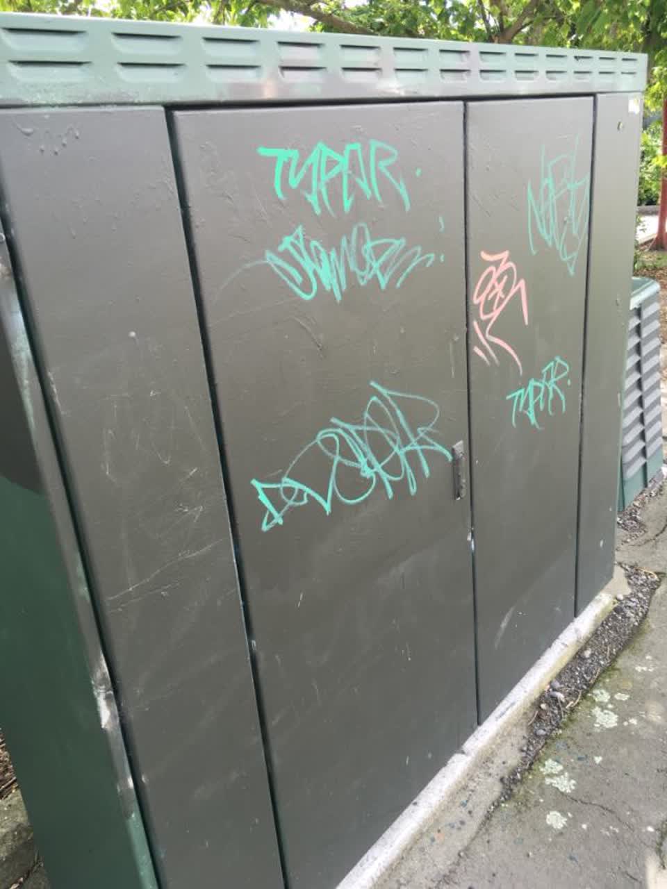 The photograph attached to this graffiti report