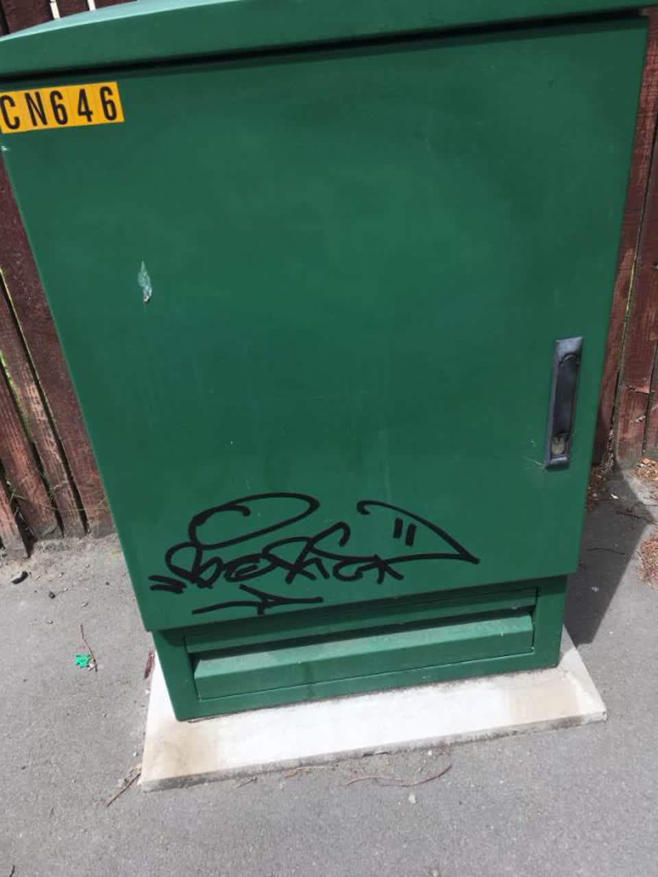 The photograph attached to this graffiti report