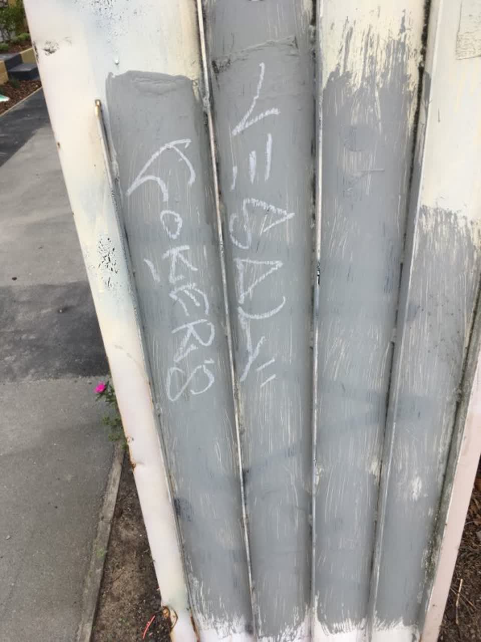 The photograph attached to this graffiti report