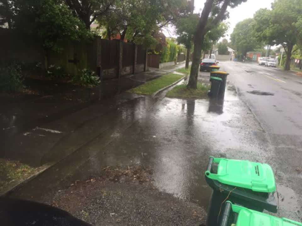 The photograph attached to this flooding report