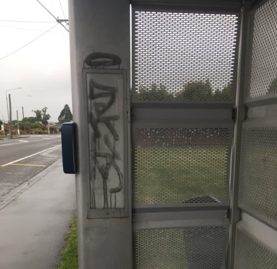 The photograph attached to this graffiti report