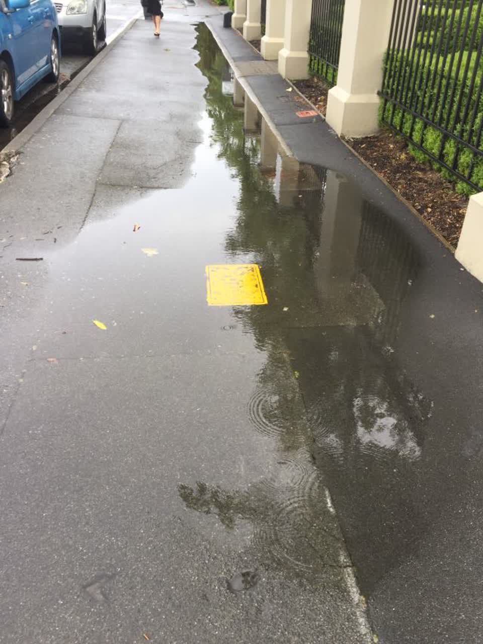 The photograph attached to this flooding report