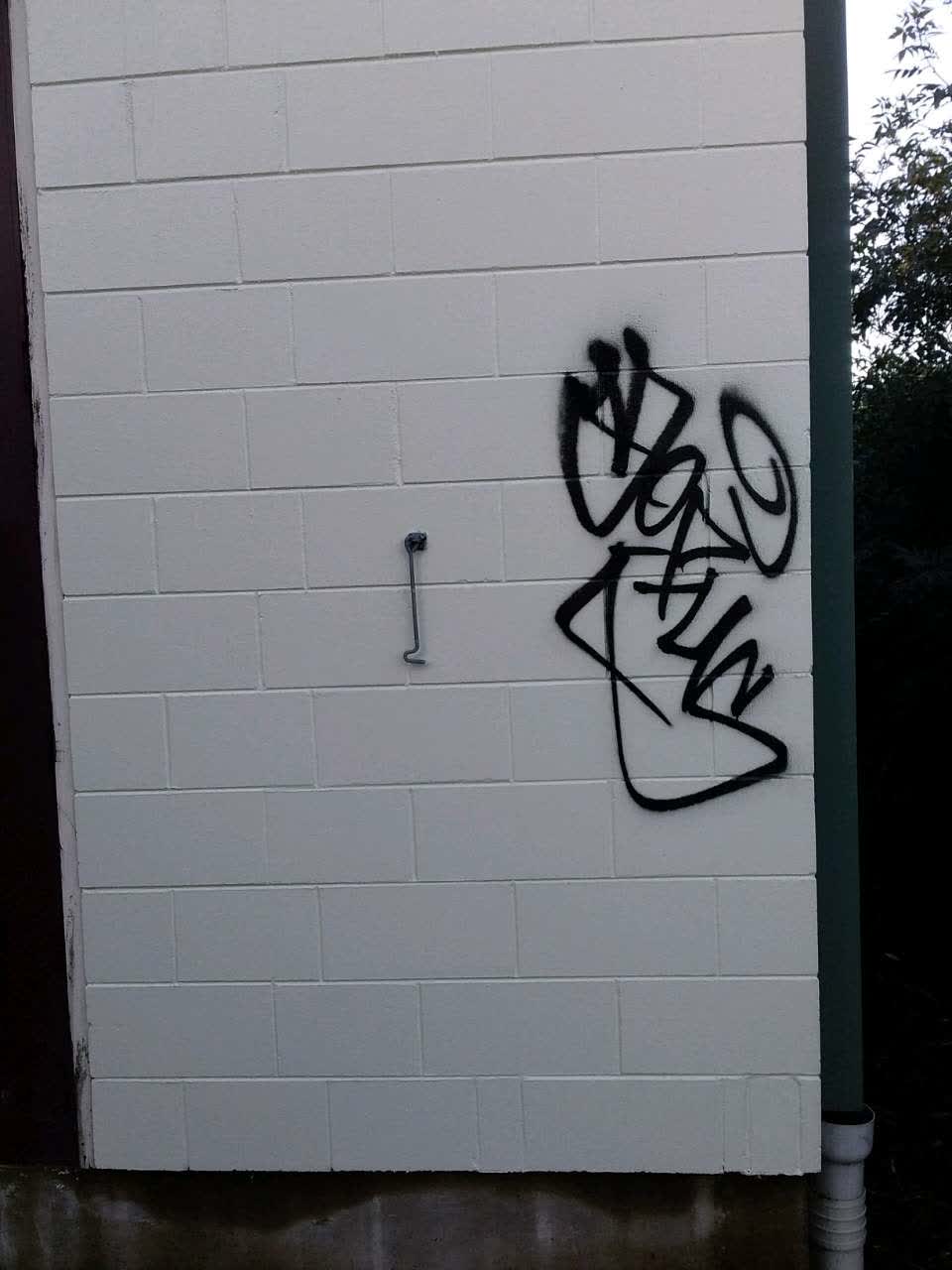 The photograph attached to this graffiti report