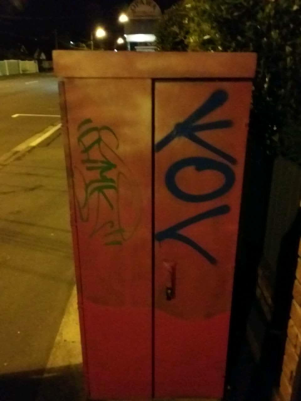 The photograph attached to this graffiti report