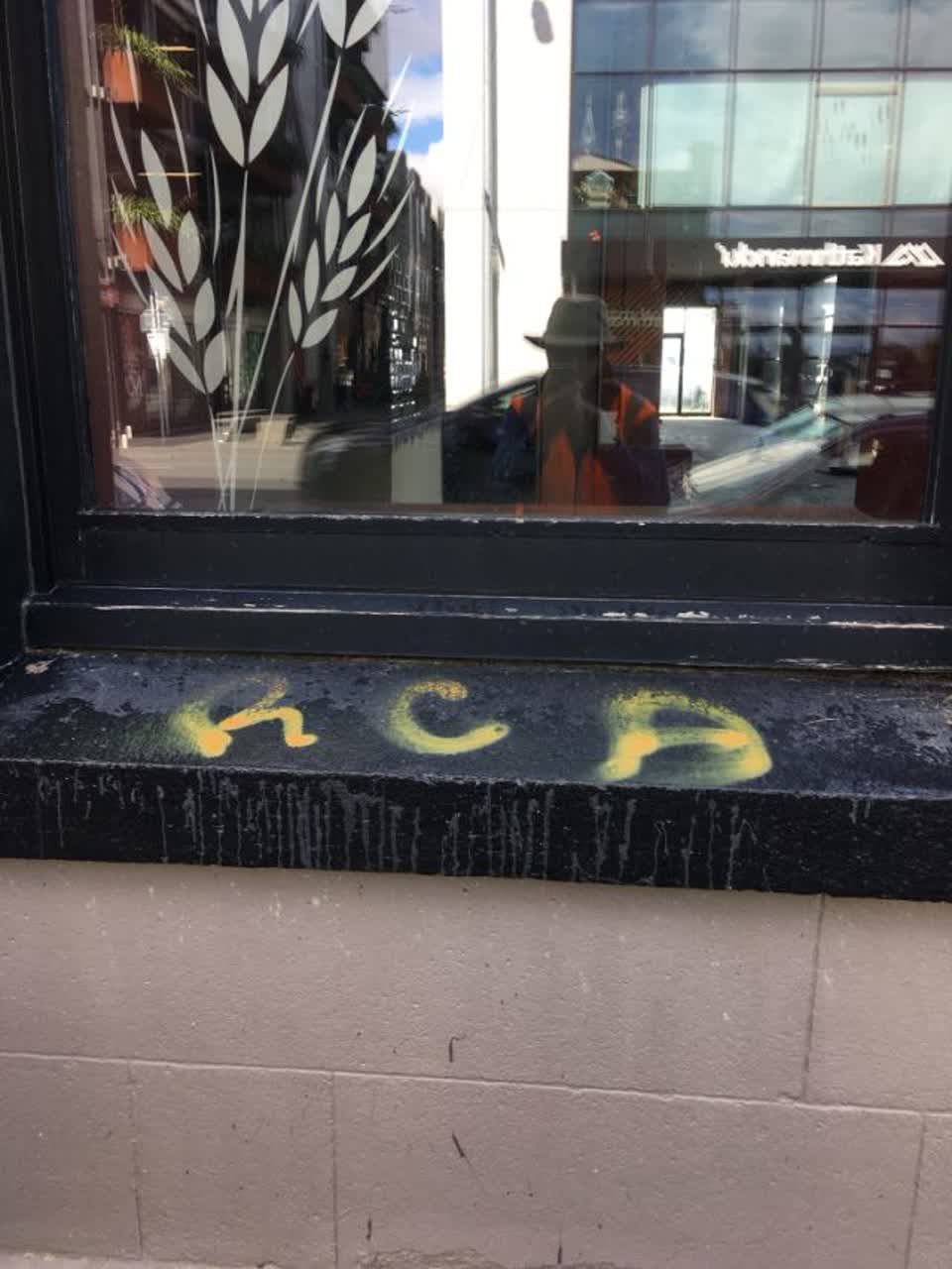 The photograph attached to this graffiti report