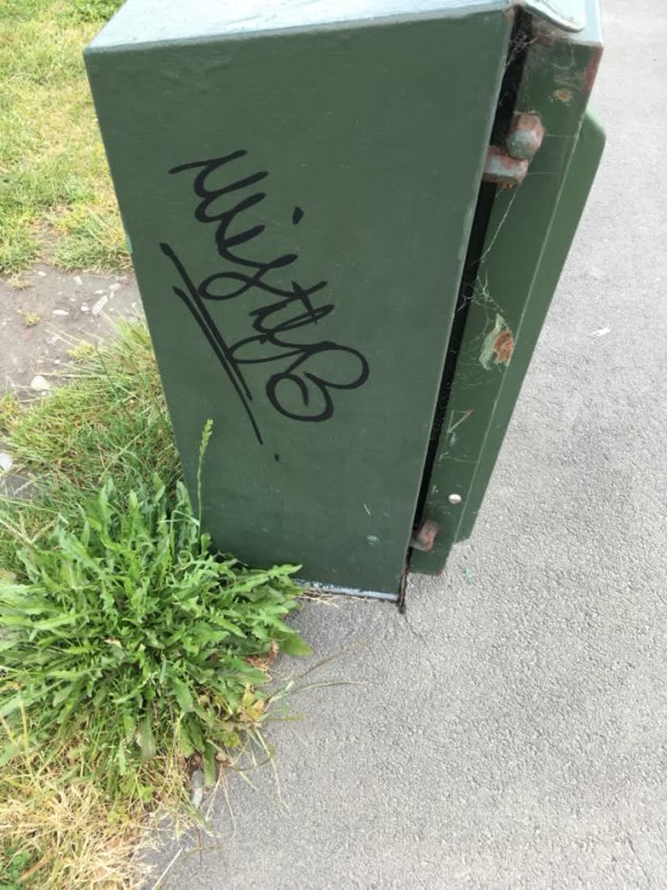 The photograph attached to this graffiti report