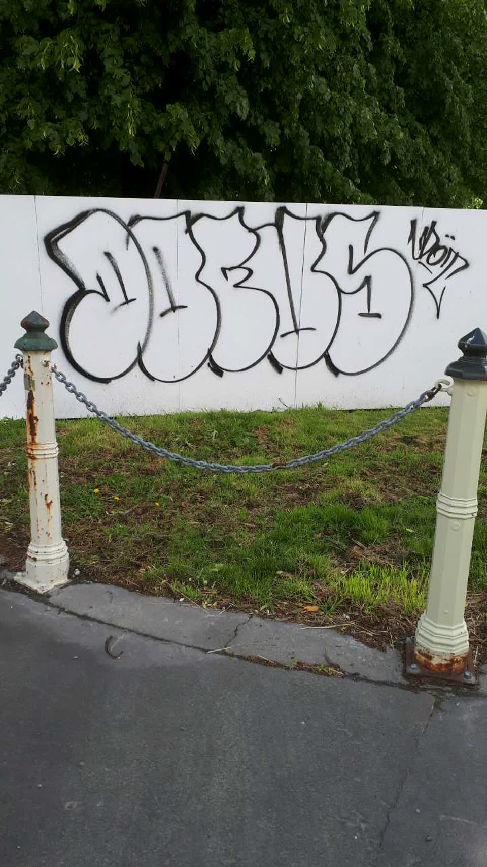 The photograph attached to this graffiti report