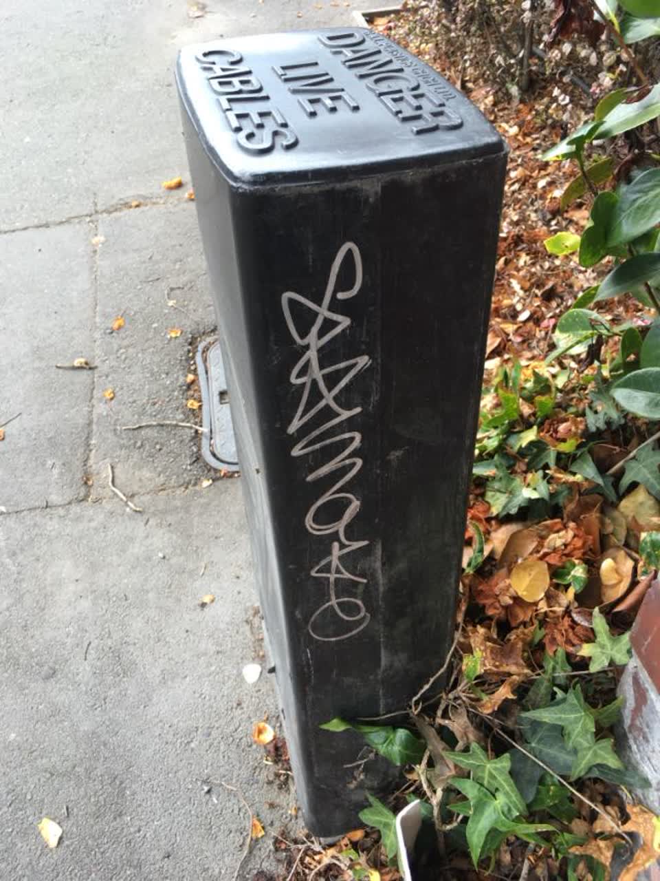 The photograph attached to this graffiti report