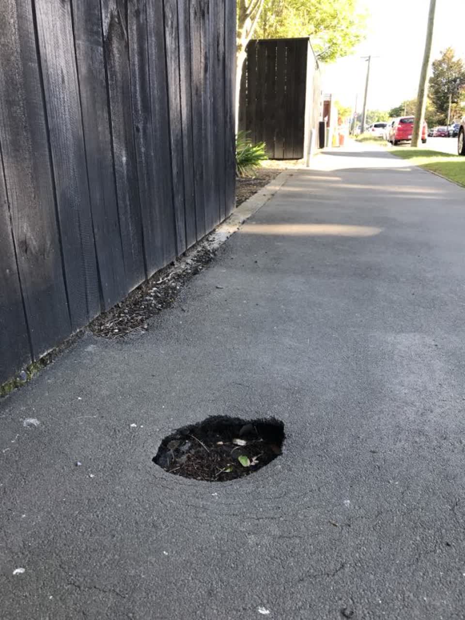 The photograph attached to this roading/streets report