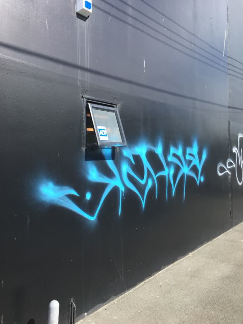 The photograph attached to this graffiti report
