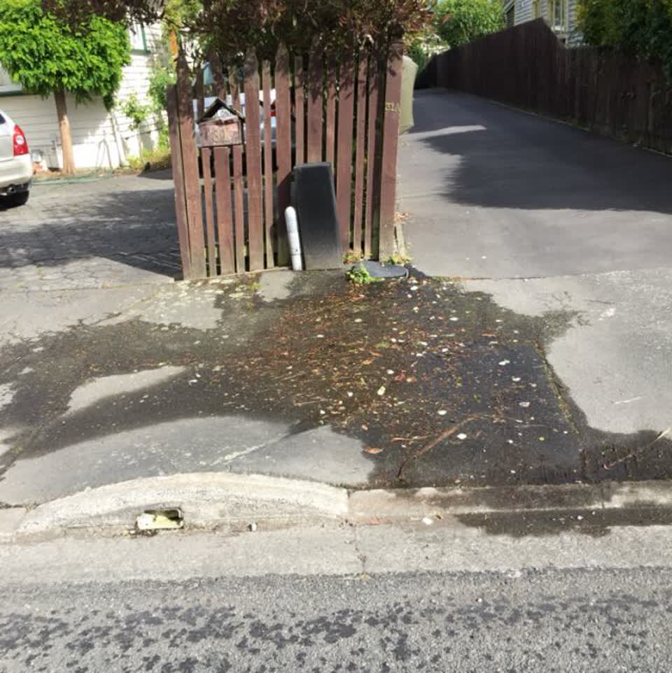 The photograph attached to this roading/streets report