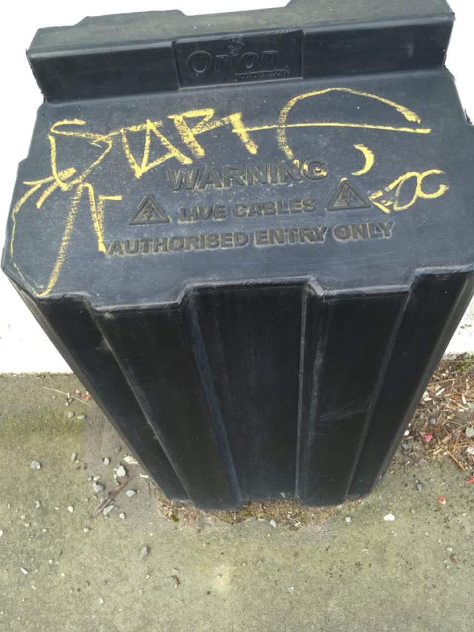 The photograph attached to this graffiti report