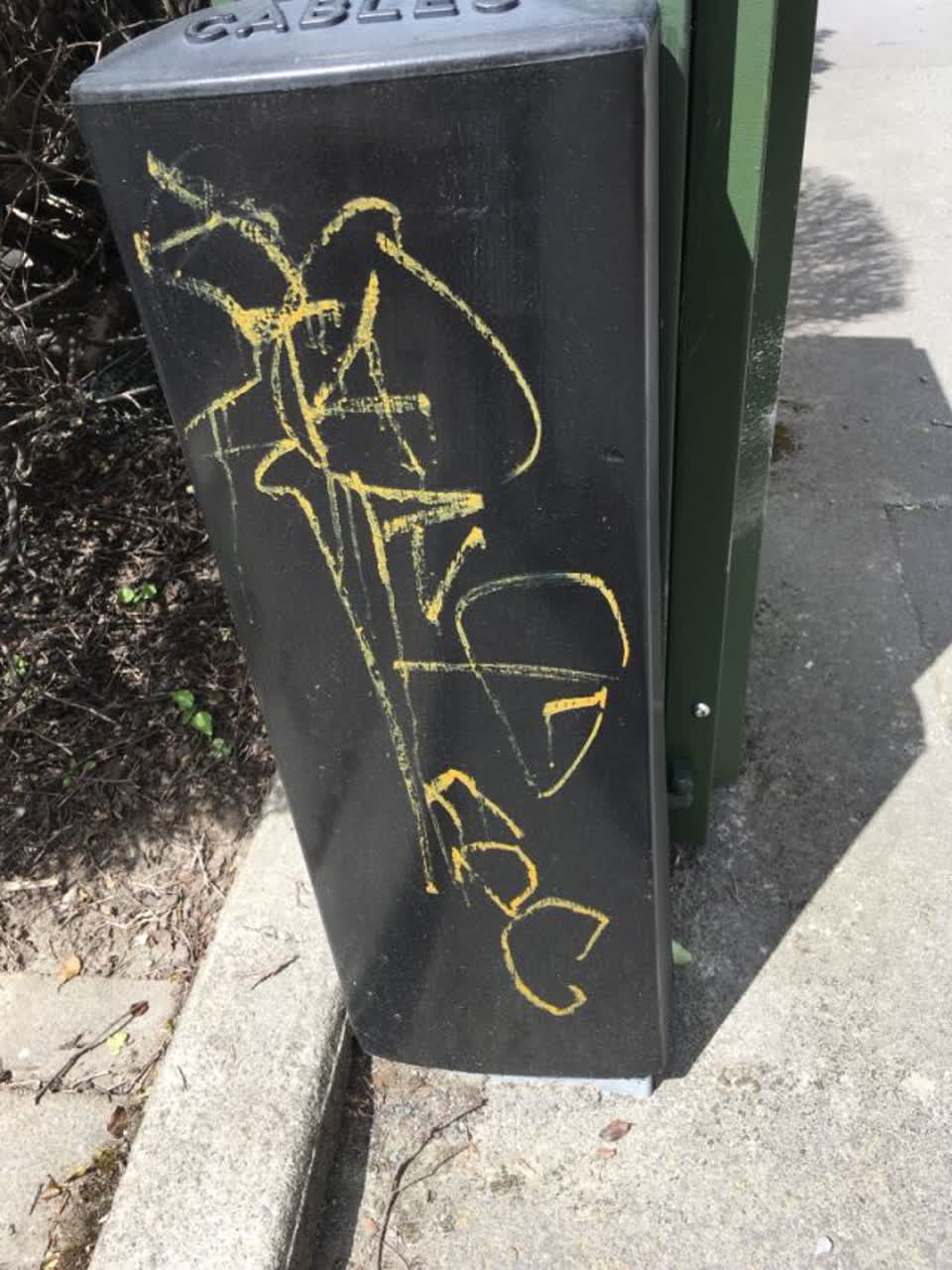 The photograph attached to this graffiti report