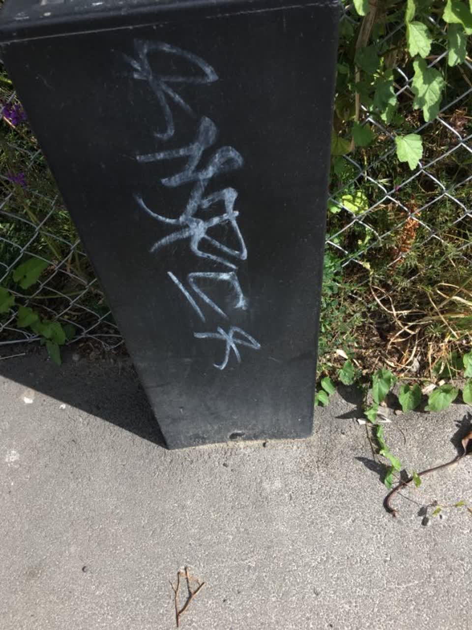 The photograph attached to this graffiti report