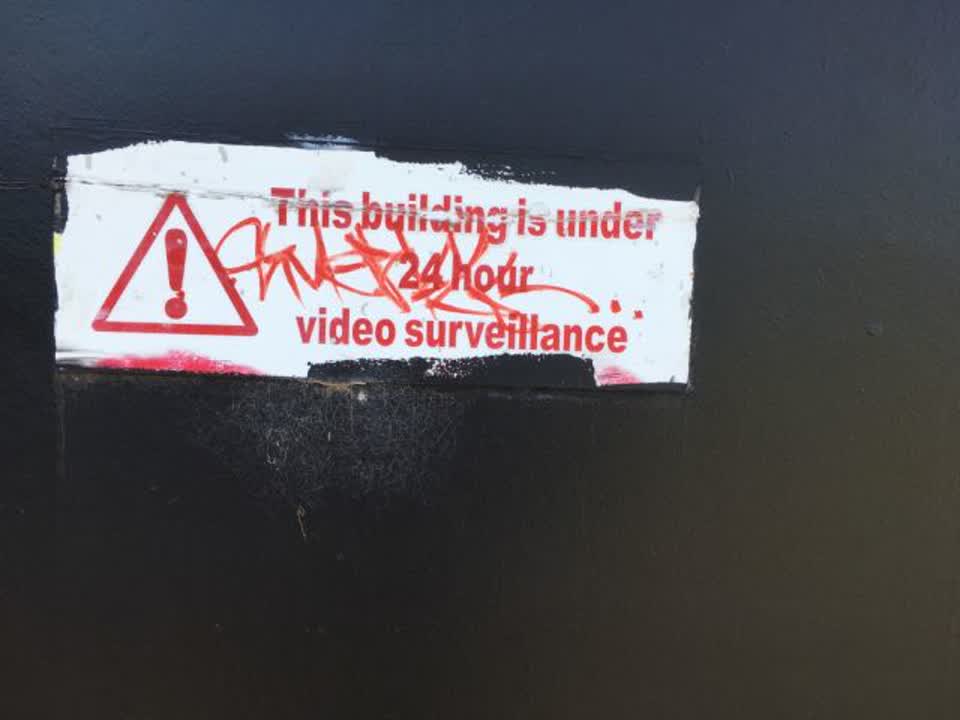 The photograph attached to this graffiti report