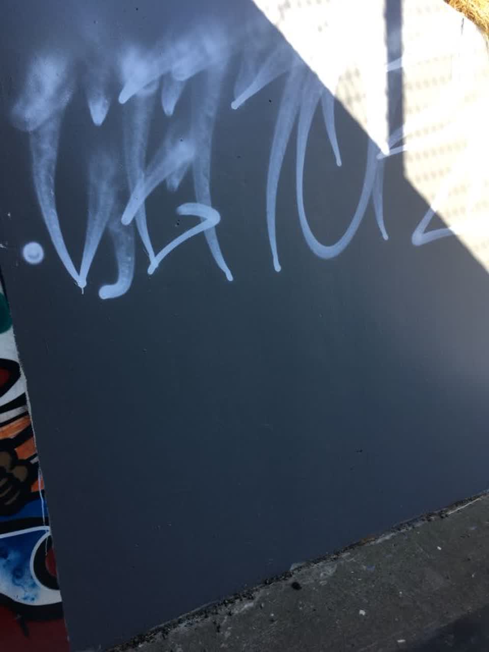 The photograph attached to this graffiti report